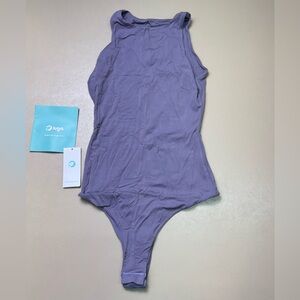 NWT IUGA Bodysuit Size Small Purple Sleeveless Snap Bottom Stretch